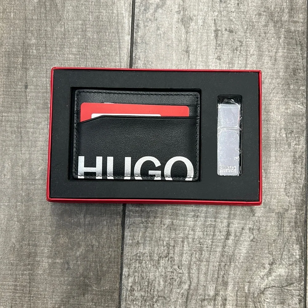 100% Authentic Hugo by Hugo Boss Credit Card Holder with Money Clip - NWT